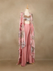Blush Pink Floral Design Synthetic Palazzo Suit - Diadem