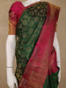 Bottle Green Butta Woven Pure Kanchipuram Silk Saree - Diadem