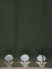 Bottle Green Floral Design Semi Banarasi Silk Saree