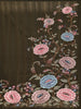 Bottle Green Floral Embroidered Design Tussar Saree
