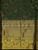 Bottle Green Floral Woven Pure Kanchipuram Silk Saree