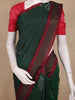 Bottle Green Leaf Butta Woven Kanchipuram Silk Saree