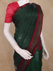 Bottle Green Leaf Butta Woven Kanchipuram Silk Saree