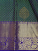 Bottle Green Small Butta Woven Kanchipuram Silk Saree