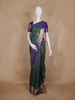 Bottle Green Small Butta Woven Kanchipuram Silk Saree