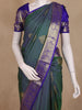 Bottle Green Small Butta Woven Kanchipuram Silk Saree