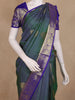 Bottle Green Small Butta Woven Kanchipuram Silk Saree