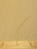 Bottle Green Striped Design Semi Silk Saree with Contrast Mustard Zari Border