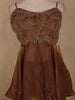 Bronze Brown Beaded Embroidered Space Silk Palazzo Suit
