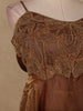 Bronze Brown Beaded Embroidered Space Silk Palazzo Suit