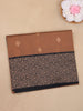Brown Butta Woven Design Cotton Saree with Contrast Border