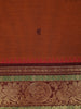 Brown Butta Woven Design Cotton Saree with Contrast Zari Border