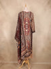Brown Kashmiri Floral Printed Design Crepe Straight Cut Salwar Suit with Dupatta