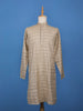 Brown Textured Cotton Kurta For Men - Diadem