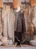 Brown Sequins Embroidered Design Georgette Palazzo Suit with Net Dupatta