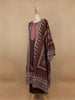 Brown Floral Designed Cotton Salwar Suit - Diadem