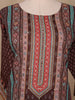 Brown Floral Designed Cotton Salwar Suit - Diadem