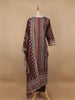 Brown Floral Designed Cotton Salwar Suit - Diadem