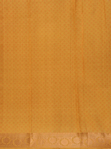 Brown Floral Designed Kora Printed Saree - Diadem