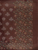 Brown Floral Designed Raw Silk Saree - Diadem