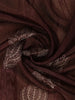 Brown Floral Designed Raw Silk Saree - Diadem