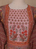 Brown Floral Printed Semi Silk Kurti - Diadem