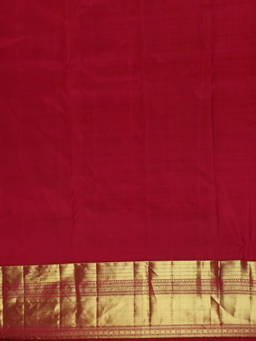 Brown Floral Woven Pure Kanchipuram Silk Saree - Diadem