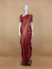 Brown Floral Woven Pure Kanchipuram Silk Saree - Diadem