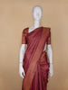 Brown Floral Woven Pure Kanchipuram Silk Saree - Diadem