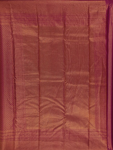 Brown Floral Woven Pure Kanchipuram Silk Saree - Diadem