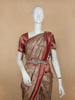 Brown Floral Woven and Stone Work Banarasi Silk Saree - Diadem
