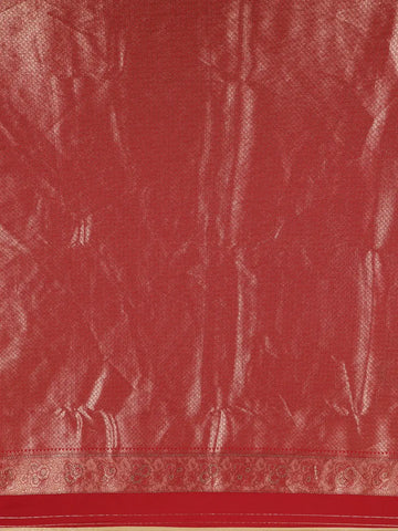 Brown Floral Woven and Stone Work Banarasi Silk Saree - Diadem