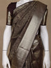 Brown Floral Woven Pure Kanchipuram Silk Saree - Diadem