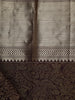 Brown Floral Woven Pure Kanchipuram Silk Saree - Diadem