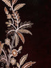 Burgundy Floral Embroidered Velvet Men's Suit - Diadem