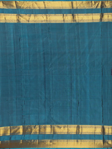 Burgundy Floral Motif Woven Pure Kanchipuram Silk Saree With Zari Border - Diadem