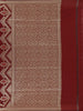 Burgundy Floral Woven Banarasi Silk Saree With Zari Border - Diadem