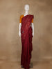 Burgundy Floral Woven Pure Kanchipuram Silk Saree - Diadem