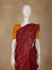 Burgundy Floral Woven Pure Kanchipuram Silk Saree - Diadem