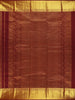 Burgundy Floral Woven Pure Kanchipuram Silk Saree - Diadem