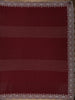 Burgundy Stone Embellished Satin Saree With Scalloped Border - Diadem