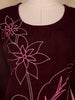 Burgundy Floral Designed Velvet Co Ord Salwar Suit - Diadem