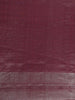 Burgundy Floral Woven Pure Kanchipuram Silk Saree - Diadem