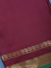 Burgundy with Gold Zari Border Soft Silk Saree - Diadem