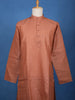 Burnt Copper Zig-Zag Design Cotton Kurta - Diadem