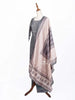 Ash Straight Cut Salwar Suit Adorned with Floral Prints and Beads along with Dupatta - Diadem