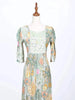 Light Green Kurti Adorned with Floral Prints and Thread work - Diadem