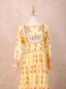 Light Yellow Kurti Top Adorned with Embroidery and Floral Design and without Dupatta - Diadem