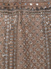 Champagne Beige Sequins Embroidered Mermaid Net Lehenga With Dupatta