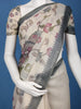 Charcoal Grey Kalamkari Inspired Floral Printed Cotton Saree - Diadem